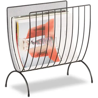 Relaxdays Zeitungsständer Metall, DIN A4 quer