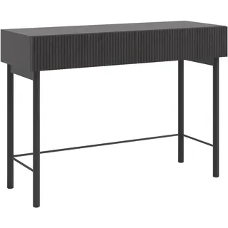 Selsey Schminktisch Makeup Tisch Frisiertisch Kosmetiktisch 110 cm Mit 2 Schubladen, Portland Schwarz, Nolie