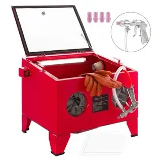 Arebos Sandstrahlgerät, Sandstrahlkabine, Luftverbrauch: 150 l/min