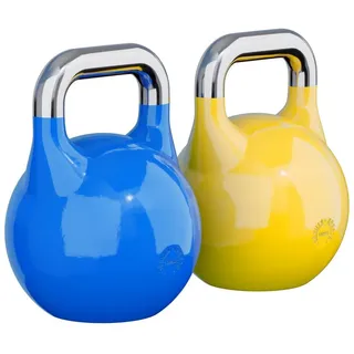 Gorilla Sports Kettlebell Gewicht 8 bis 36 kg aus Massivstahlguss bodenschonend für Krafttraining