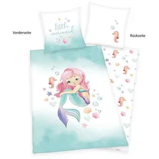 Young Collection Wendebettwäsche kleine Meerjungfrau Baumwoll Renforcé Einzelbett, 2tlg.