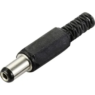 TRU Components Niedervolt-steckverbinder Stecker, gerade 5.5mm 2.1mm