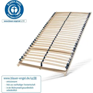 Lattenrost 140x200, Lattenrahmen aus Buche, 7 Komfortzonen, 28 Latten, Federholzrahmen GERMANY, Lattenrost Selbstmontage, Traglast bis zu 150Kg