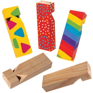 Pfeifen aus Holz (pro Set 5) Basteln mit Holz
