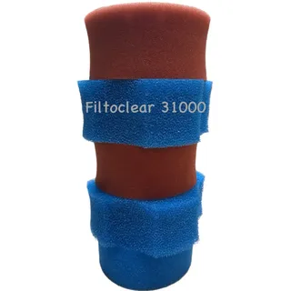 Koi Herdecke KH Filterschwammset Filtoclear 31000 Filter 3x blau/ 2x rot passend für Oase