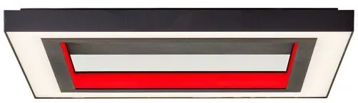 AEG LED Deckenleuchte Alaric schwarz 24W CCT dimmbar RGB Farbwechsel mit Fernbed...