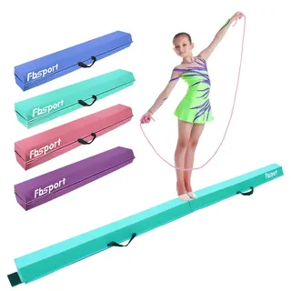 FBSPORT 270 cm Schwebebalken Kinder Faltbarer Balken Turnen Balance Beam für Zuhause Training Klappbarer Schwebebalken Gymnastik Gymnastikbalken mit Rutschfestem Boden und Tragetasche