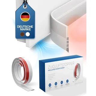 Türdichtung Türbodendichtung Zugluftstopper für Türen selbstklebend Weiß 100 cm