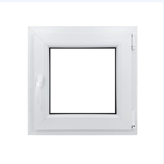 ECOPROF Kellerfenster | Langlebiges Kunststoff-Fenster | Maße 50x50 cm (500x500 mm) | Dreh-Kipp Fenster DIN Rechts | Farbe: Weiss | 70mm Profil