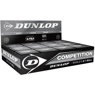 Dunlop Competition Gelb, 12 Stück, für Anfänger und Fortgeschrittene – Speed langsam