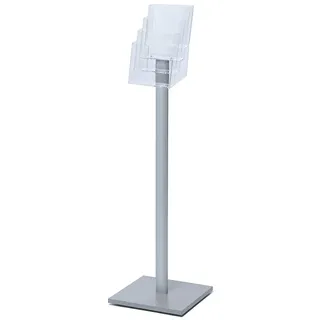 Showdown Showdown® Displays Prospektständer MB4C160 transparent DIN A5 4 Fächer 33,0 x 33,0 x 106,0 cm, 1 St.
