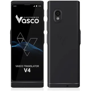 Vasco Electronics Vasco Translator V4 Sprachübersetzer | Übersetzungsgerät | Übersetzt lebenslang gratis | 108 Sprachen | Spracheingabe und Sprachausgabe | Foto Übersetzer | Farbe: Black Onyx