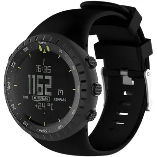 Chainfo Armband kompatibel mit Suunto Core All Black, Silikon Sportarmband Uhr Band Strap Ersatzarmband Uhrenarmband (Pattern 8)