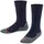 Socken mit weicher Plüschsohle Größe 23-26 in Blau marine 6120