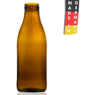 Milchflasche Braun 1 Liter TO 48 - Milchflaschen, Saftflaschen, Weithalsflaschen