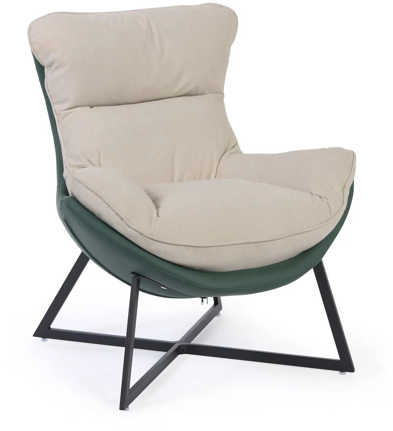 Sessel Wildleder SIESTA, grün/weiß