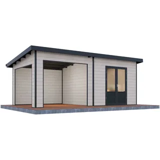 Wolff Finnhaus WPC-Haus Tona 6030 28 Hellgrau