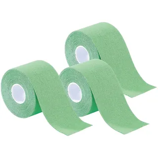 newgen medicals Lymphtape: Kinesiologie-Tape aus Baumwollgewebe, 3er-Set, grün (Kinesiology-Verband, Kinesiologietape, Pflaster)