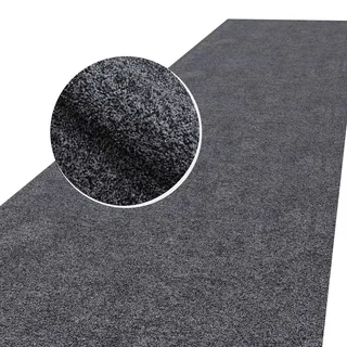 ANRO Schmutzfangmatte Teppich Läufer Flurläufer Bodenbelag Schmutzfangläufer Sauberlaufmatte Meterware Dover Anthrazit 100x100cm
