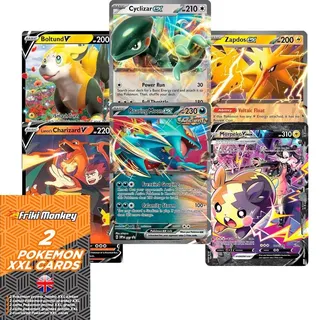 Friki Monkey Pokémon Jumbo Karten 2er-Pack Giant GX VMAX Mega V