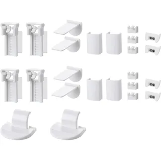 4 Kit 24 Stück Plissee Ersatzteile Set Klemmträger Zubehör, Klemmfix Halterung