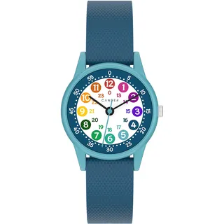 Cander Berlin MNA 1430 T Kinderarmbanduhr Kinderuhr Armbanduhr für Jungen Mädchen Lernuhr blau türkis wasserdicht