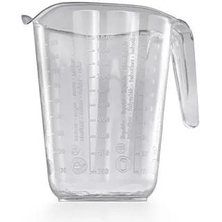 DanDiBo Ambiente Dandibo - Messbecher 1l Kunststoff Transparent Messkanne Füllvolumen 1 Liter Literbecher