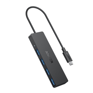 Anker USB-C Hub, 4 Port USB 3.0 Datenhub mit 5 Gbit/s Datenübertragung, 20cm Erweiterungskabel (ohne Ladeleistung), USB-C Splitter für Typ-C MacBook, Mac Pro, iMac, Surface, Flash Drive, Mobile HDD