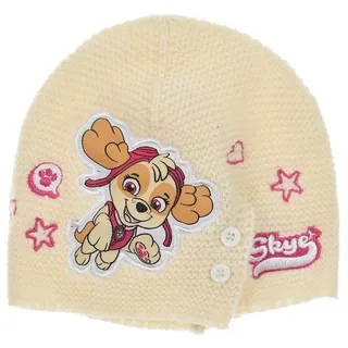 PAW PATROL Beanie Baby Mädchen Winter-Mütze Strick-Mütze weiß 48