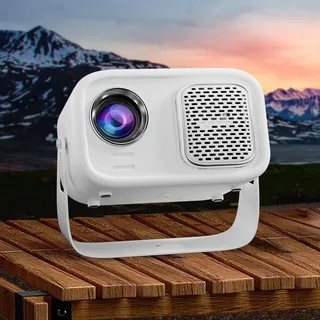Eroshoo ±360°Rotating Mini Beamer, 5G WiFi Bluetooth HD Mini Projector, Heimkino Video Projektor 9500Lumen,Tragbarer Filmprojektor Support 4K, Kompatibel Mit USB/Fire Stick/TV Stick/Smartphone