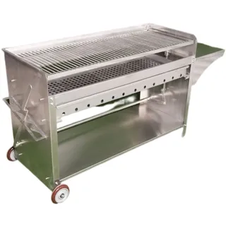 89cm Holzkohlegrill Edelstahlgrill gewerbliches Rostbratgerät