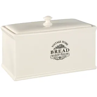Premier Housewares Vintage Home Brotkvasten, 22 x 34 x 20 cm, Keramik, beige, 20x34x21