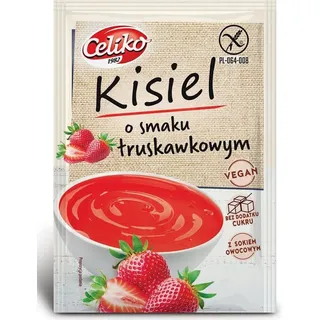 Celiko Götterspeise mit Erdbeergeschmack ohne Zuckerzusatz Glutenfrei 40 g