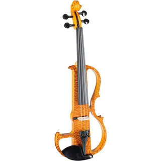 Fame EV-1904 Elektrische Violine, Professionelle E-Geige, Shadow Tonabnehmersystem, 2-Band-Klangregelung, Aux-Eingang