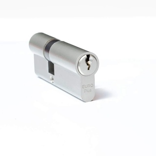 FELGNER Doppel-Zylinder Euro Plus Schließzylinder Profilzylinder Türschloss Sicherheitsschloss für Türen Haustür Wohnungstür - inkl. 3 Bart-Schlüssel | 35-50 mm (50-35 mm) Nickel Matt