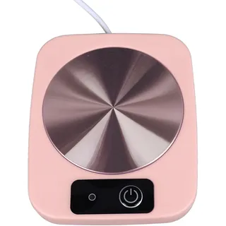 SUPYINI Intelligenter Tassenwärmer, USB-betrieben, Design, Energiesparender Tragbarer Tassenwärmer für Büro, Reisen, Zuhause (Rosa)