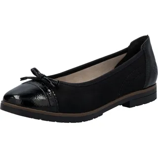 Rieker Damen 45358 Ballerinas, Schwarz, 39 EU
