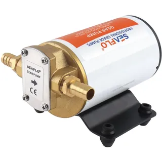 LIGHTEU®, SEAFLO 24V Zahnradpumpe für Öltransfer - 3,2 GPM, 12LPM, 3/8" FNPT Anschlüsse, Kupferrad, Elektrische Ölwechselpumpe