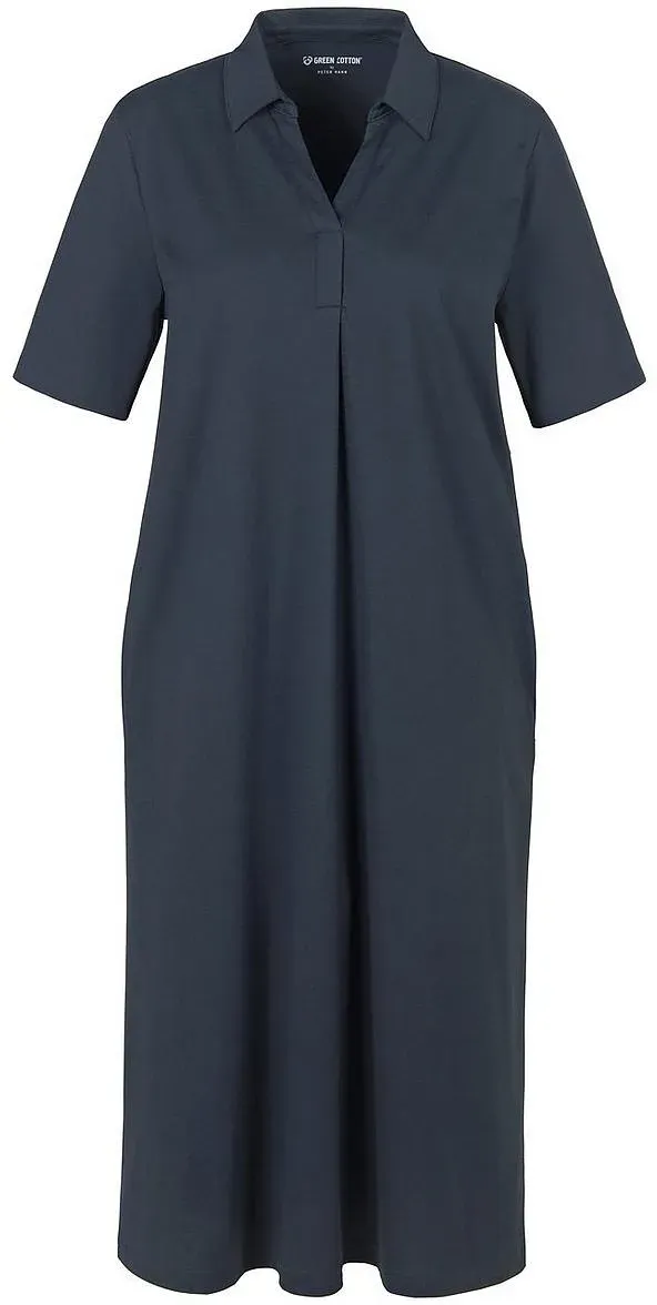 Jersey-Kleid Frederikke Green Cotton blau, 48