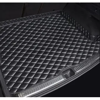 YUUSA Auto Leder Kofferraummatte für Audi Q5 FY Sportback (2021–2025 2026), Wasserdicht Kofferraumwanne Schutzmatte Antirutsch Kofferraum Schutz Interieur Zubehör,D/All Black