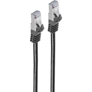 SHVP 75512-S - 2m Patchkabel - Cat.7-Rohkabel schwarz