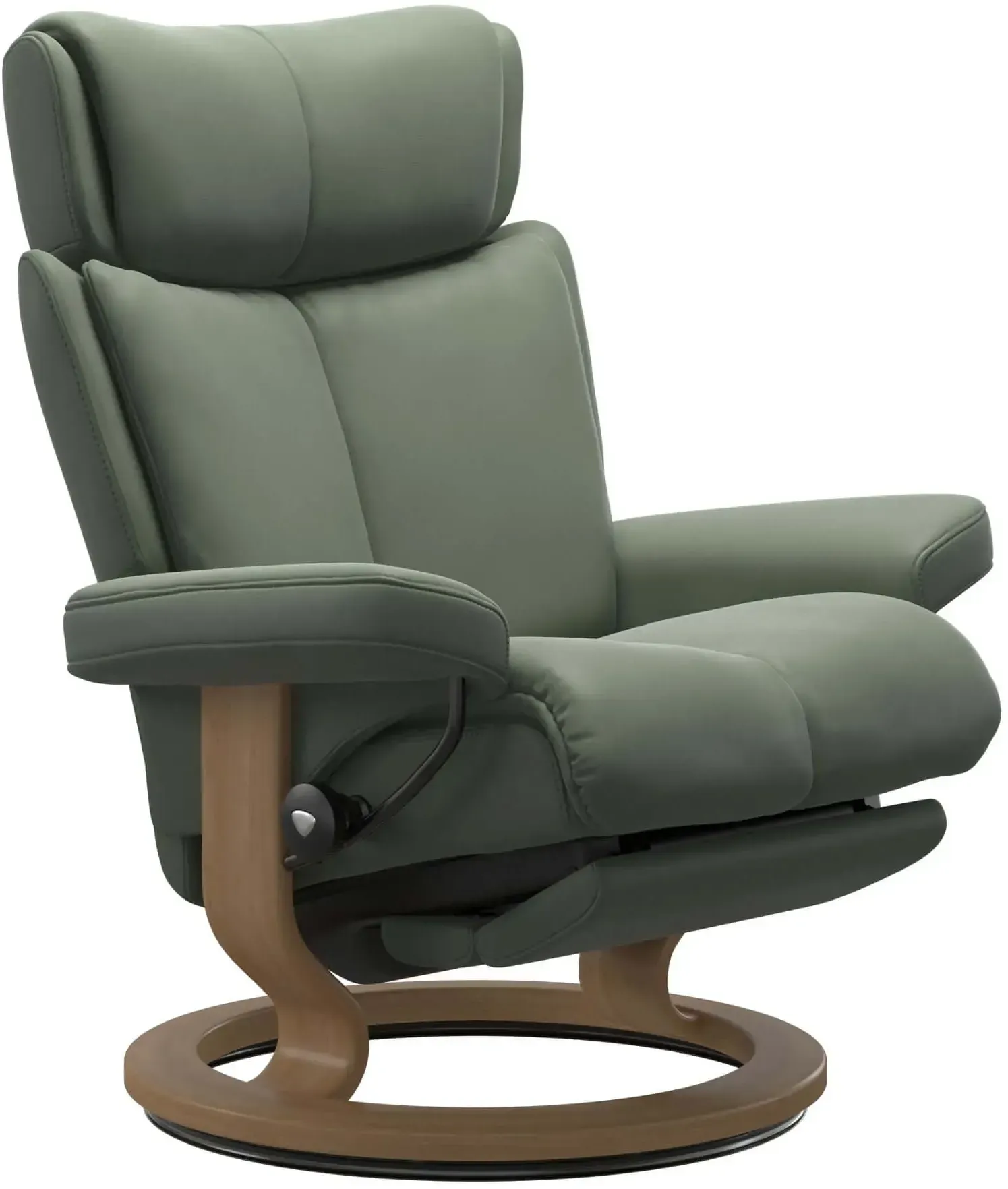 Stressless Magic | Power Sessel M Batick Thyme Green Eichefarben