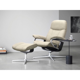 Stressless Stressless® Relaxsessel »Consul«, mit Cross Base, Größe S, M & L, Holzakzent Schwarz beige