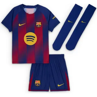 Nike Fc Barcelona Stadium Home Dreiteiliges Nike Replika Fußballtrikot-Set Für Jüngere Kinder, Deep Royal Blue/Noble Red/Midwest Gold, M