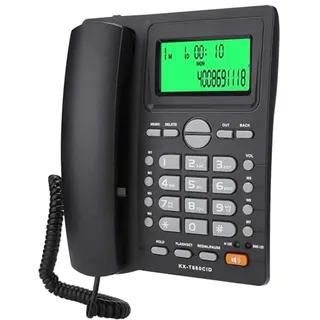 KX T880C Anrufer-ID-Anzeige, Festnetztelefon, kein Stummschaltungsfunktion für Home-Office-Wandtelefone, Festnetz-Haustelefon mit Anrufbeantworter, BT-hängendes Telefon,