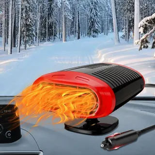 Qidoe 200W Auto Heizung 12v: Tragbar akku kfz Heizlüfter 12 Volt Standheizung Defogger Zeitschaltuhr Scheibenheizung Ventilator Autoheizung mit zigarettenanzünder für Camping LKW Wohnmobil PKW