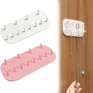 VURYAPI 2 Stück Wand Ketten Aufbewahrung Schmuckaufbewahrung: Kettenhalter Kettenaufhänger Ketten Aufbewahrung Hängend Schmuckhalter Wand