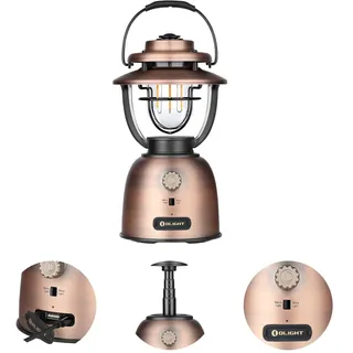 OLIGHT Olantern Stretch Campinglampe,500LM Stufenlos Dimmbar Retro Campinglaterne Verstellbare Campinglicht mitDualer Lichtquelle,Notstrombank USB Wiederaufladbar,für Camping Partydekoration,Outdoor