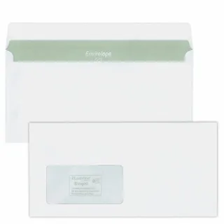 MAILmedia Briefumschläge Envirelope® DIN lang+ mit Fenster recycling-weiß haftklebend 500 St.