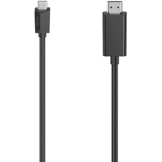 Hama USB-C Stecker, auf HDMI-Stecker, Ultra-HD 4K 1,5 m Schwarz